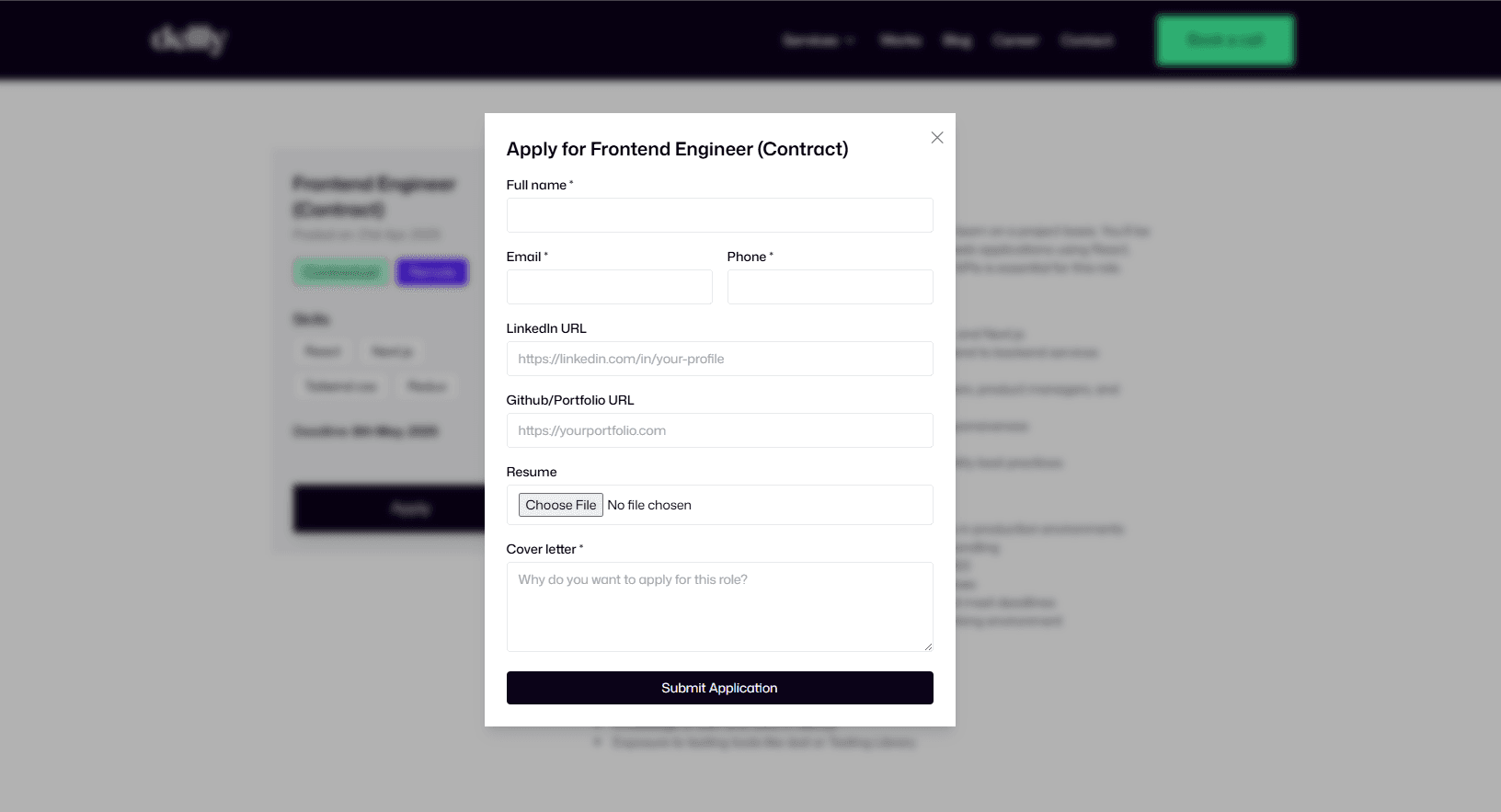 Submit your application